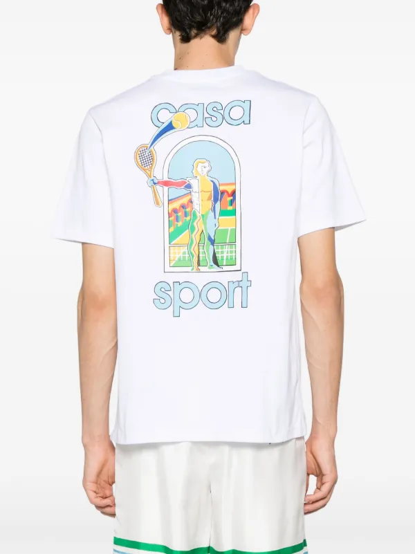 【国内発】CASABLANCA Le Jeu コットン Tシャツ Casablanca Le Jeu Logo Cotton T-Shirt | Saks Fifth Avenue