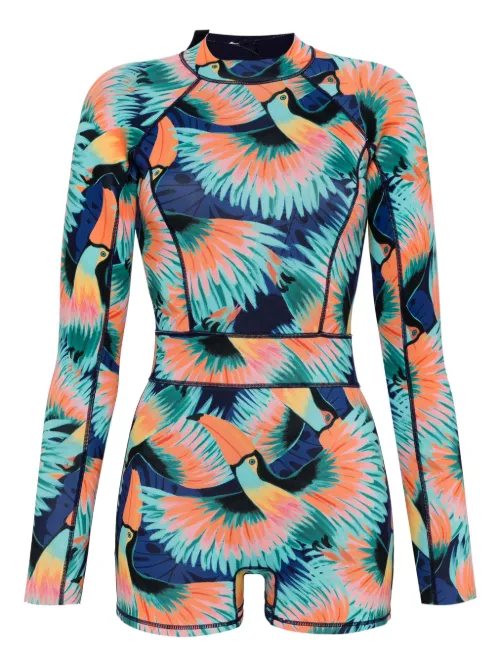 Maillot de bain imprimé à manches longues - Duskii - Modalova