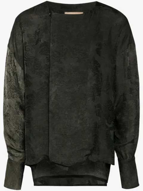 Uma Wang camisa con motivo en jacquard