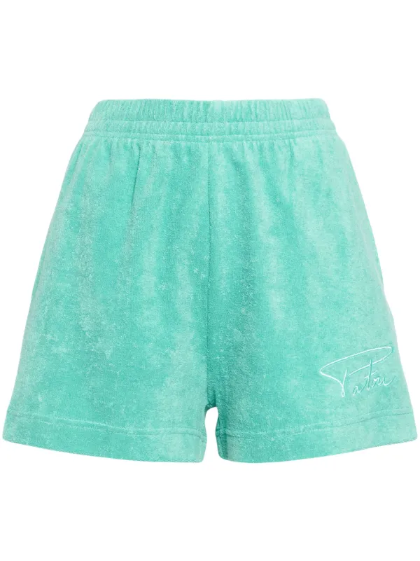 【PATOU】パトゥ ロゴ コットン ショートパンツ Patou ロゴ ショートパンツ | グリーン | FARFETCH JP