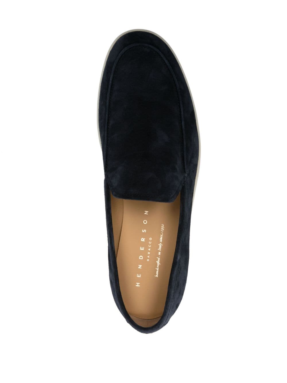 Shop Henderson Baracco Logo-embroidered Suede Loafers In Blue