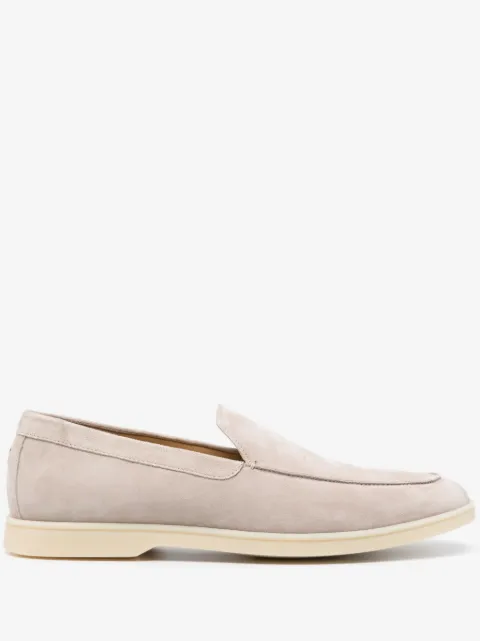 Henderson Baracco logo-embroidered suede loafers