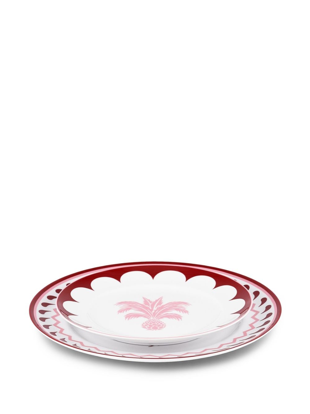 Shop Aquazzura Casa Jaipur Dinner Plates (set Of Two) In Red