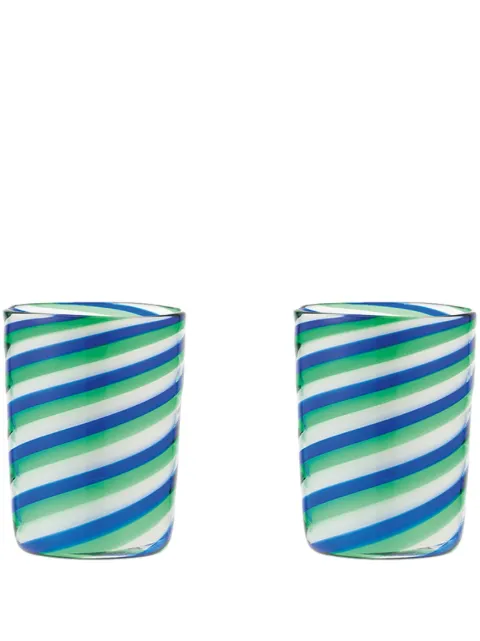 AQUAZZURA CASA Rainbow Swirl tumblers (set of two)