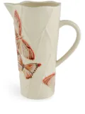 Bordallo Pinheiro Cloudy Butterflies ceramic pitcher (16.7l) - Neutrals