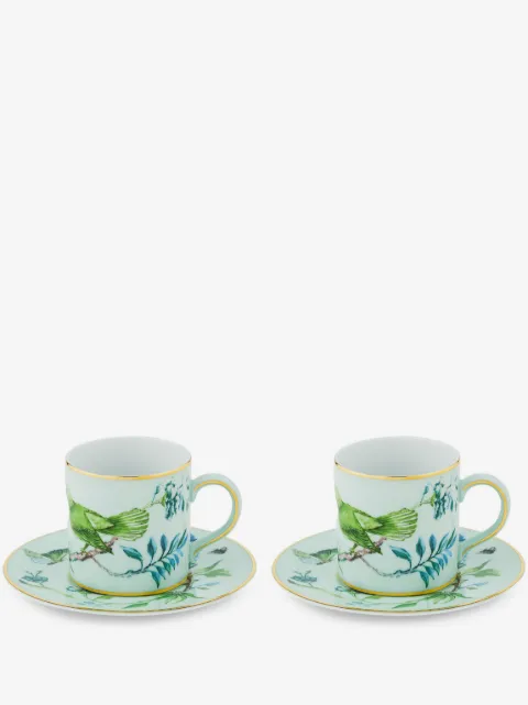 AQUAZZURA CASA set de dos tazas de café y platos Secret Garden