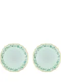 AQUAZZURA CASA Secret Garden soup plates (set of two) - Green