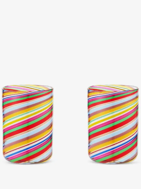 AQUAZZURA CASA set de dos vasos Rainbow Swirl
