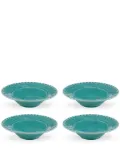 Bordallo Pinheiro Fantasia ceramic soup plates (set fo four) - Blue