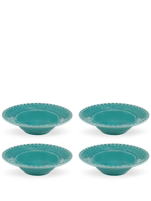 Bordallo Pinheiro Fantasia ceramic soup plates (set of four)
