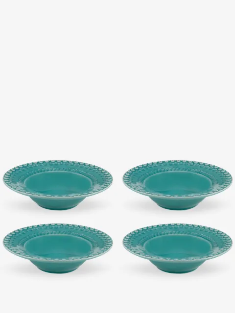 Bordallo Pinheiro Fantasia ceramic soup plates (set of four)
