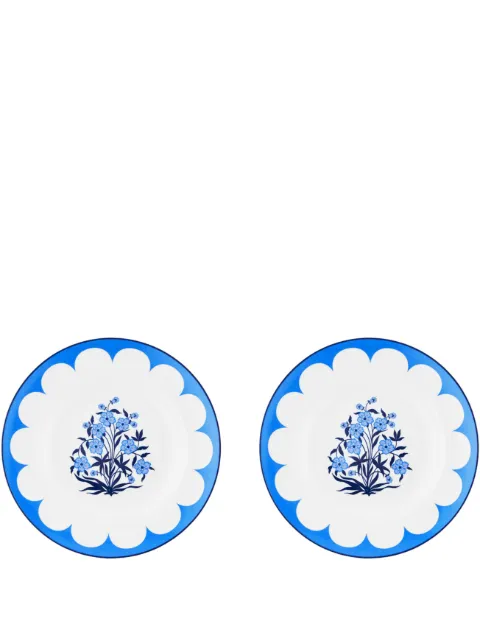 AQUAZZURA CASA Jaipur porcelain dessert plates (set of two)