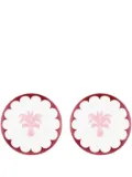 AQUAZZURA CASA Jaipur porcelain dessert plates (set of two) - White