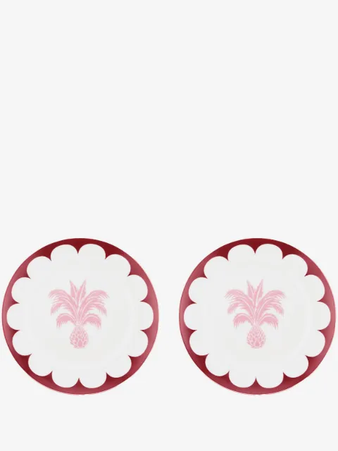 AQUAZZURA CASA Jaipur porcelain dessert plates (set of two)