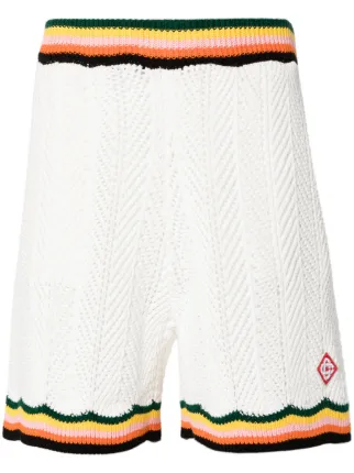 Casablanca シェブロンニット ショートパンツ | ホワイト | FARFETCH JP