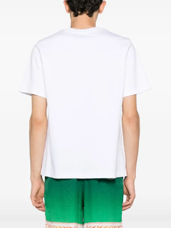 【国内発】CASABLANCA Playful Eagle コットン Tシャツ Casablanca Playful Eagle-print Cotton T-shirt | White | FARFETCH