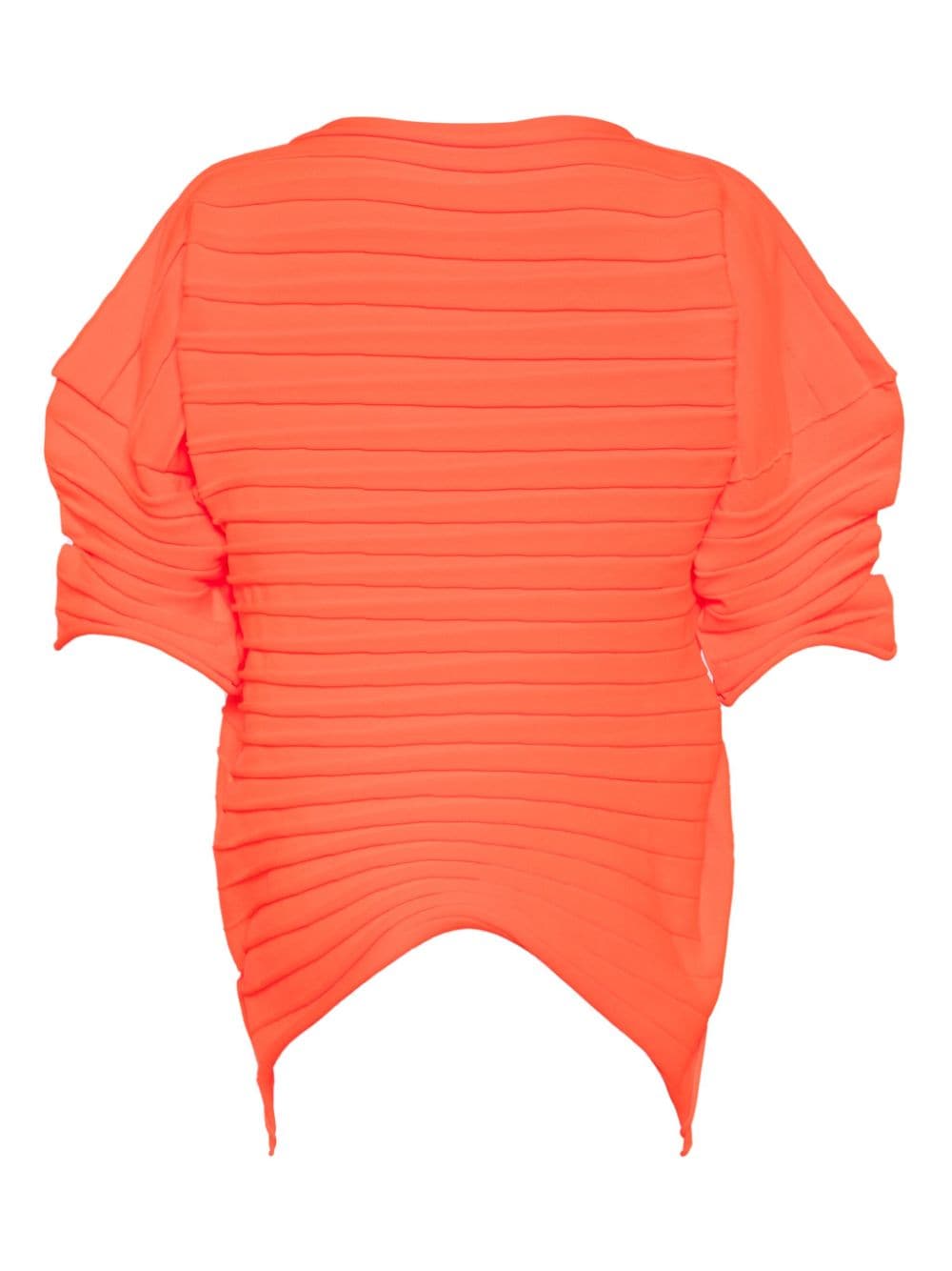 Pleats Please Issey Miyake Chili asymmetrische blouse Oranje