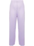 Pleats Please Issey Miyake April plissé straight-leg trousers - Purple