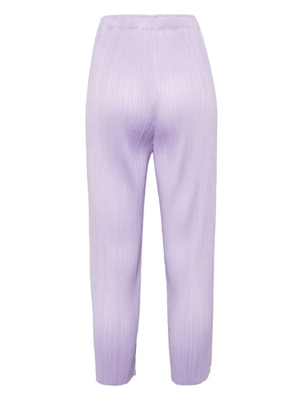 極美品　プリーツプリーズ　ストレート　パンツ　3サイズ　紫 Pleats Please Issey Miyake Monthly Colors: April ストレート