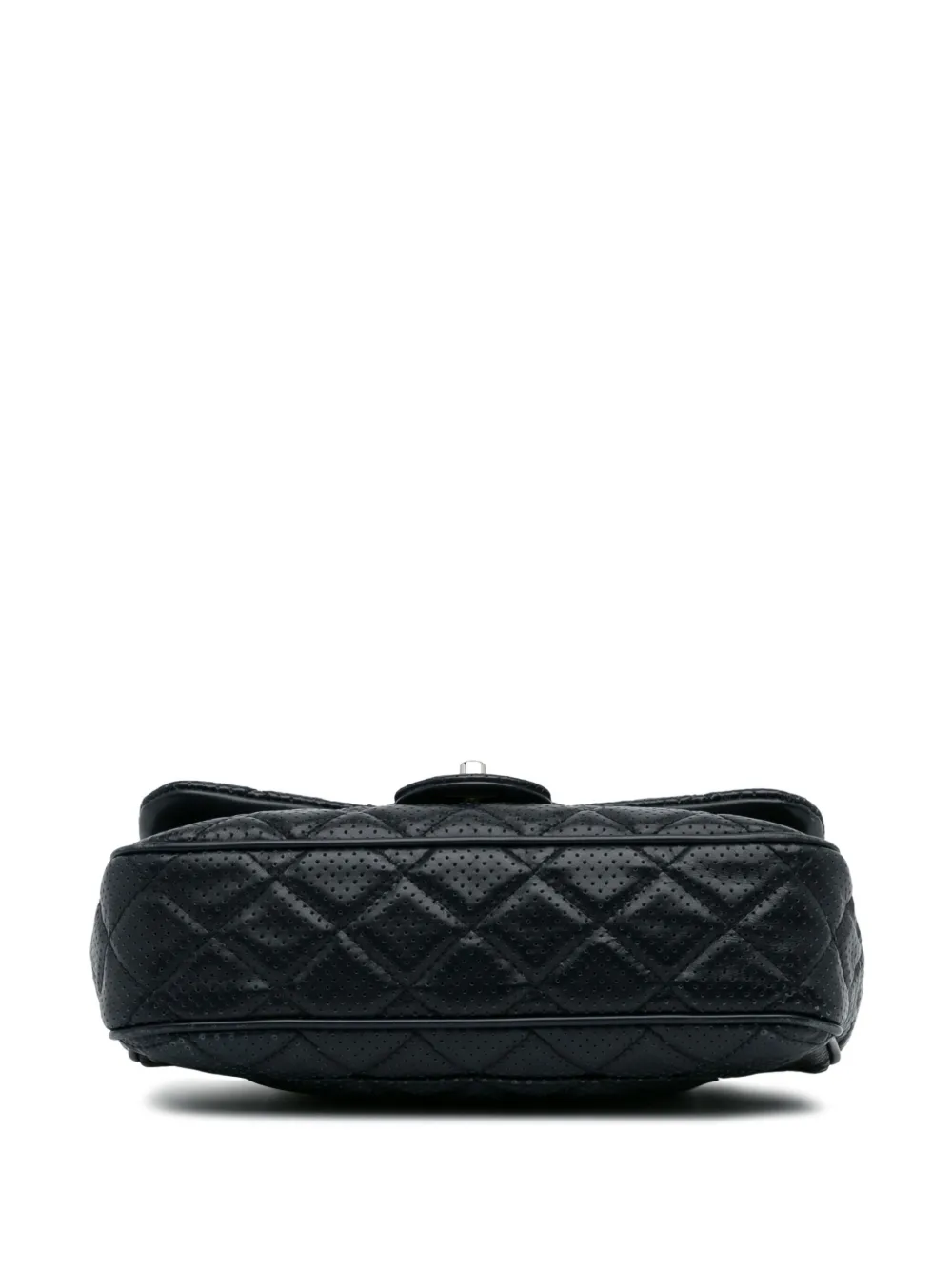 Pre-owned Chanel 2014 Mini Classic Flap Perforated Bag In Blue