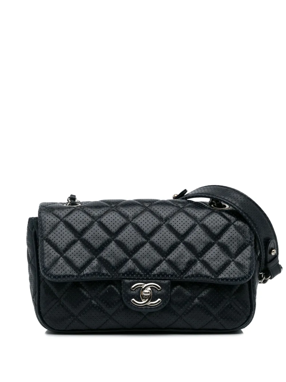 CHANEL Pre-Owned 2014 mini Classic Flap perforated bag | Blue | Image 1
