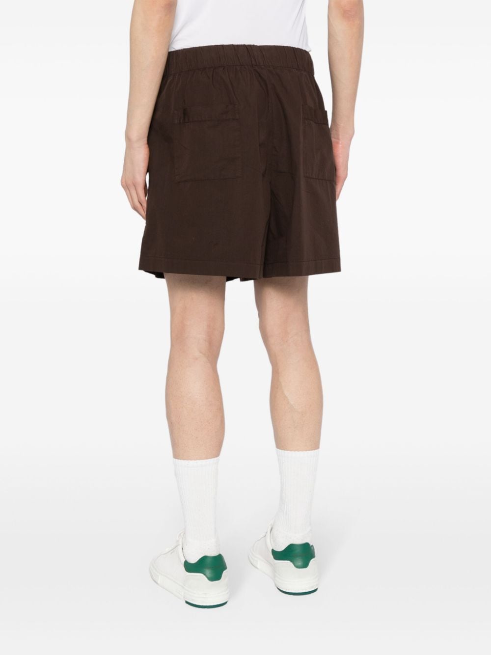 Shop Tekla Pyjamas Poplin Shorts In Brown