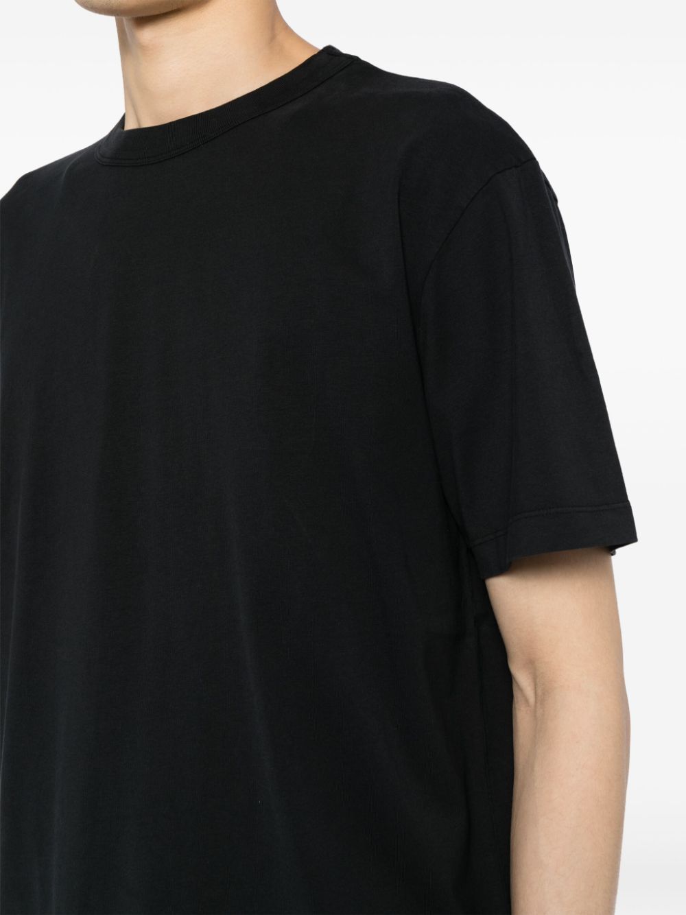 Shop Tekla Plain Organic-cotton T-shirt In Black