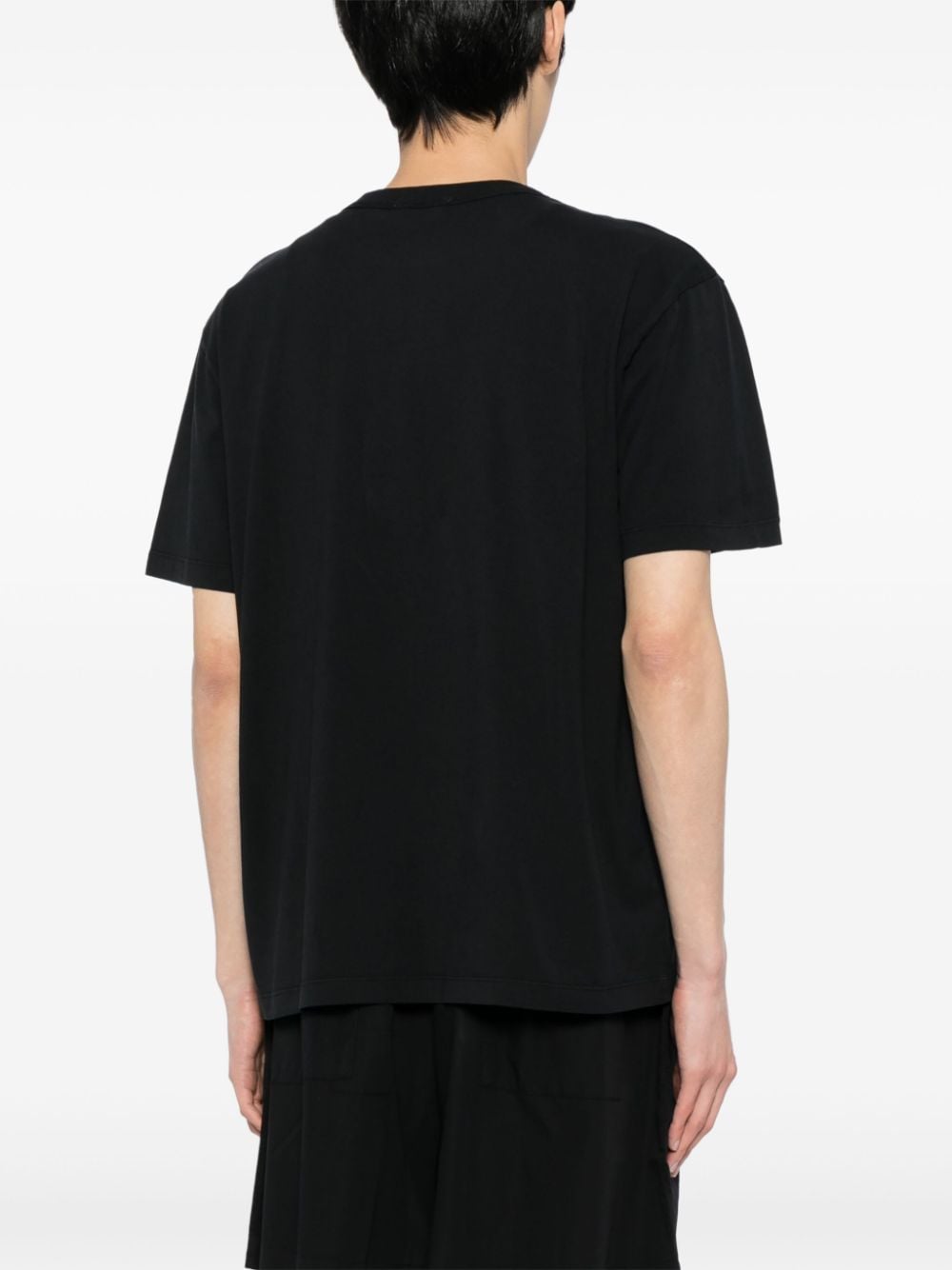 Shop Tekla Plain Organic-cotton T-shirt In Black