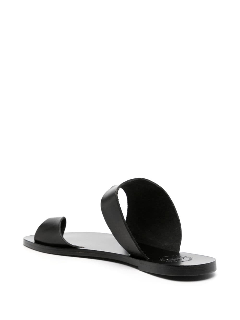 Shop Atp Atelier Centola Leather Sandals In Black