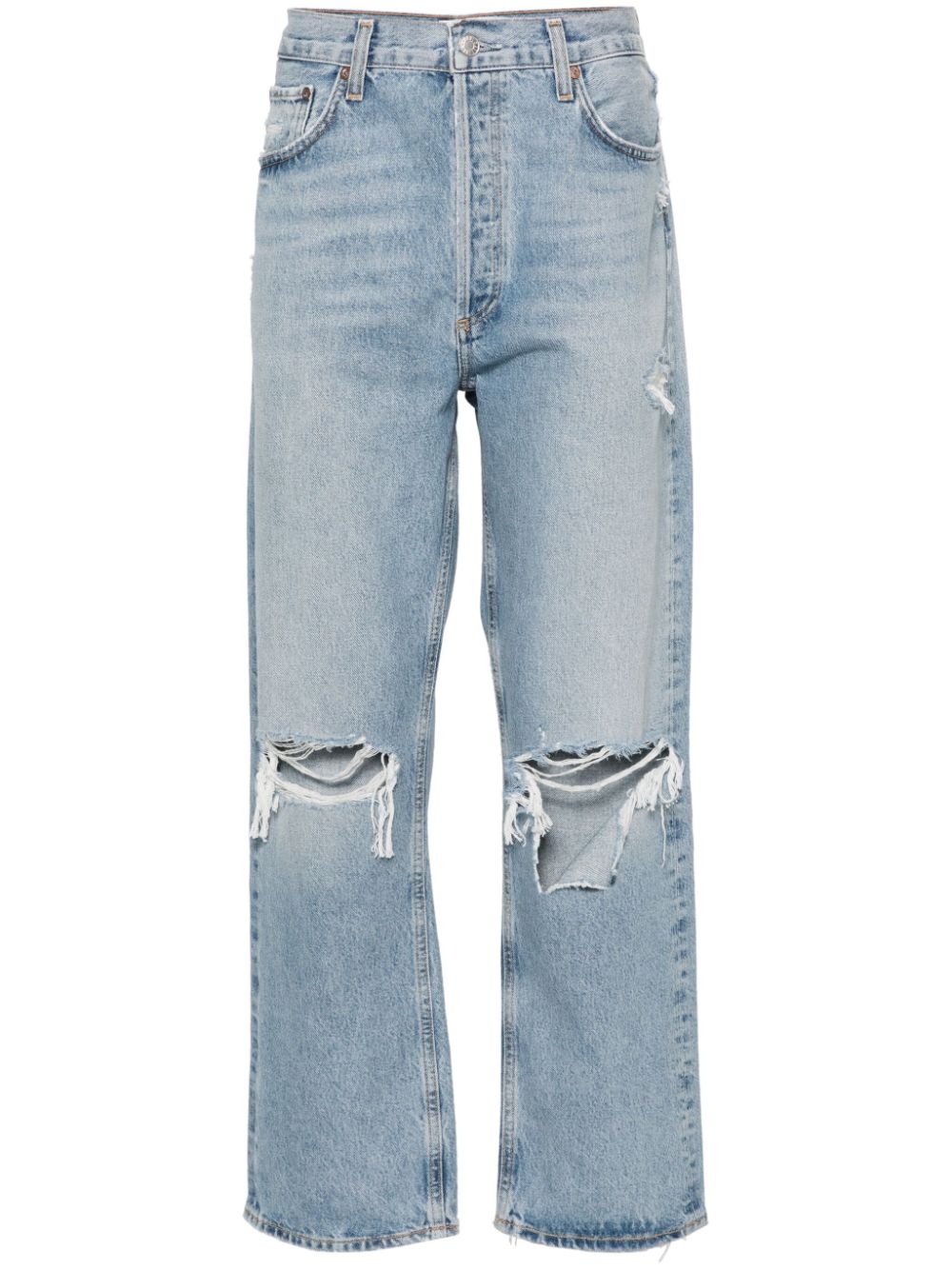 AGOLDE Mid waist ruimvallende jeans Blauw
