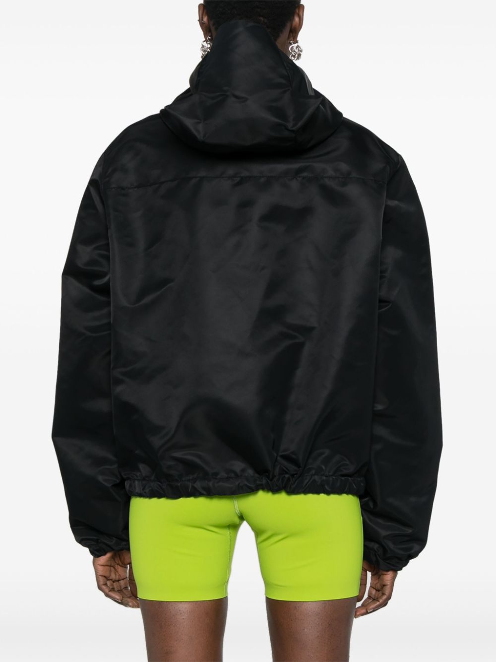 Shop Coperni Horn Blouson Hooded Jacket In Black