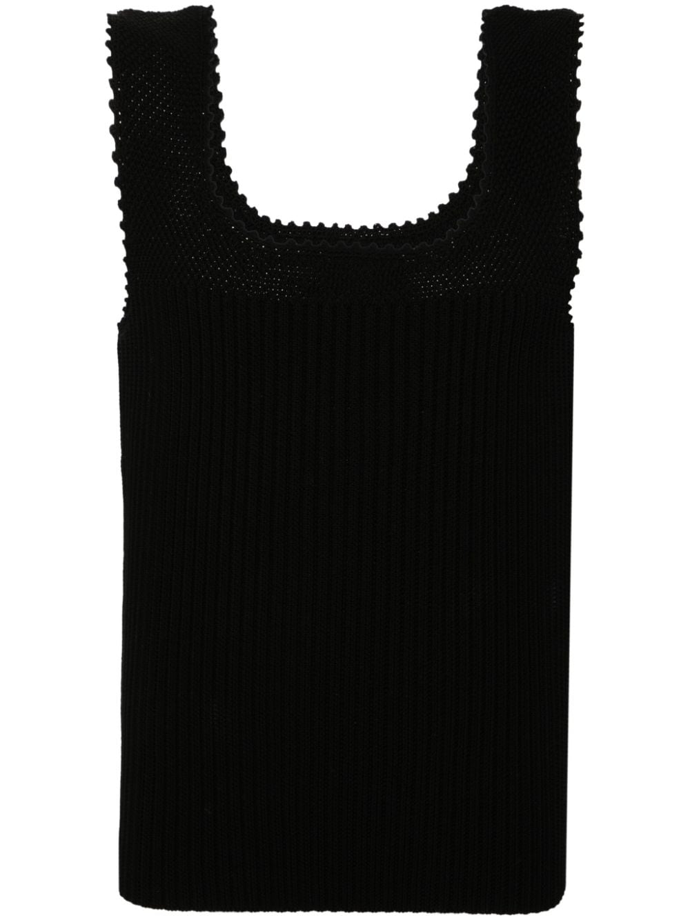 Martine Rose Crochet-knit Cotton Vest In Black