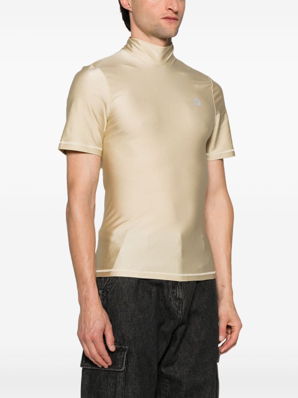 Shop Coperni Logo Print Short-sleeve T-shirt In Neutrals