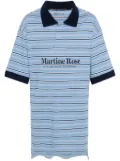 Martine Rose logo-print striped T-shirt - Blue