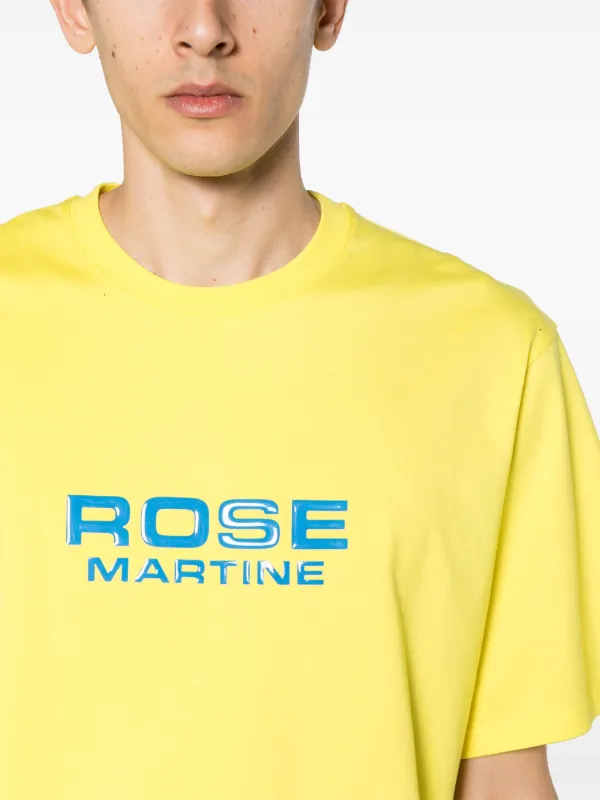 Martine Rose logo-print Cotton T-shirt | Yellow | FARFETCH