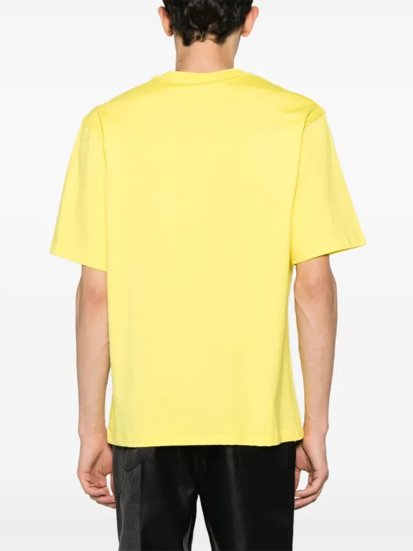 Martine Rose logo-print Cotton T-shirt | Yellow | FARFETCH