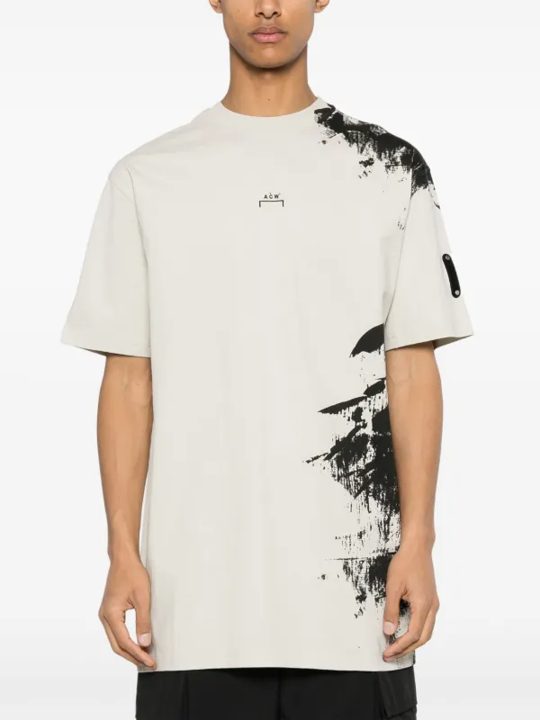 A-COLD-WALL* Brushstroke Cotton T-Shirt | Grey | FARFETCH SG