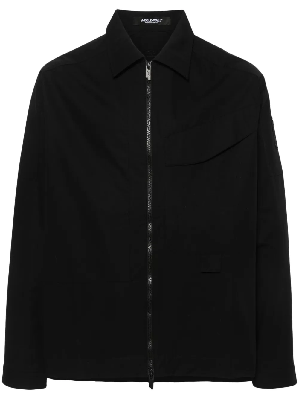 A-cold-wall* Logo-embroidered Ripstop Overshirt In Black