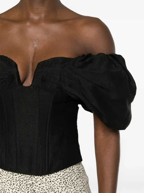 Cult Gaia Samantha off-shoulder Top Black FARFETCH