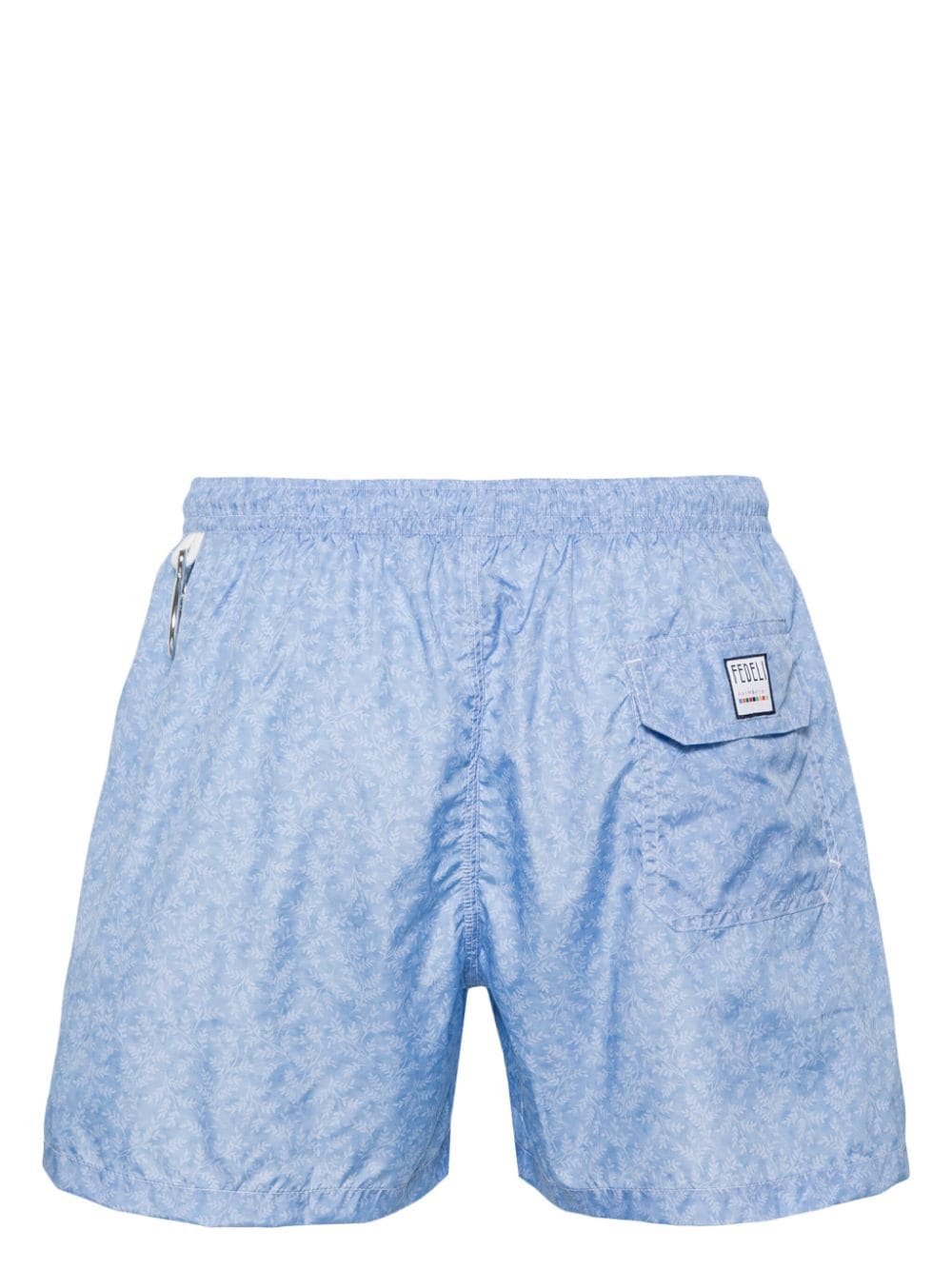 Shop Fedeli Madeira Floral-print Swim Shorts In Blue