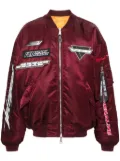VETEMENTS logo-appliqué bomber jacket - Red