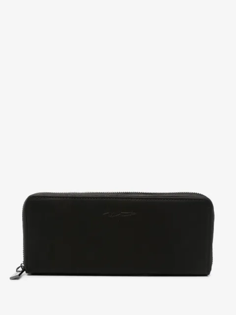 Discord Yohji Yamamoto Carteira de couro com logo gravado