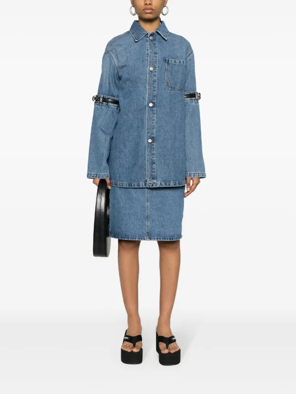 【関税込み】Coperni ブルー オープンエルボー デニムジャケット Coperni デニムジャケット | ブルー | FARFETCH JP