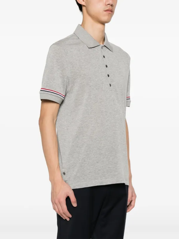 Thom Browneグレー ケーブルコットンニットポロシャツ サイズ1