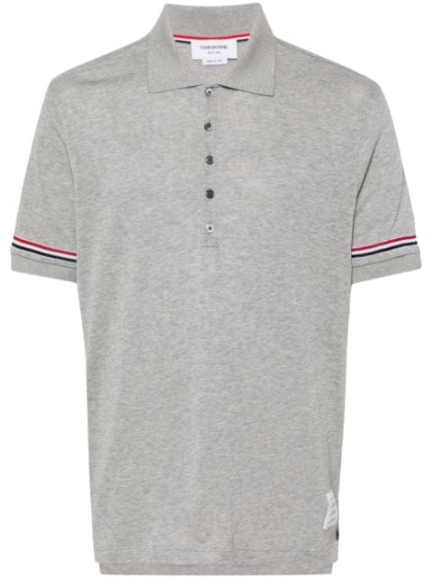 knitted cotton polo shirt