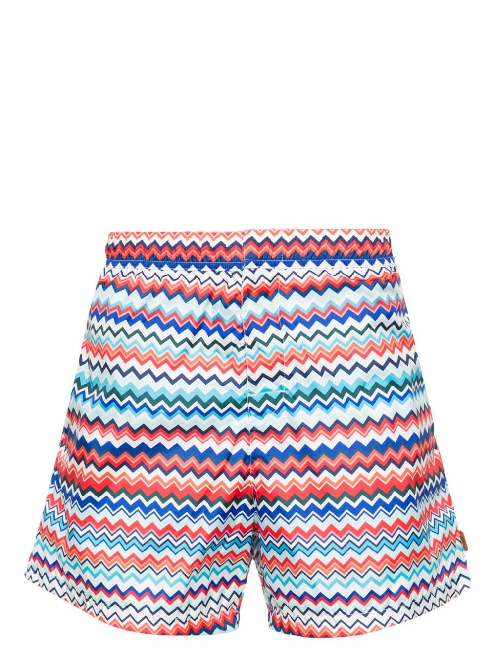 Missoni Signature Zickzack-badeshorts In Blau