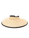 Borsalino logo-lettering straw hat - Neutrals