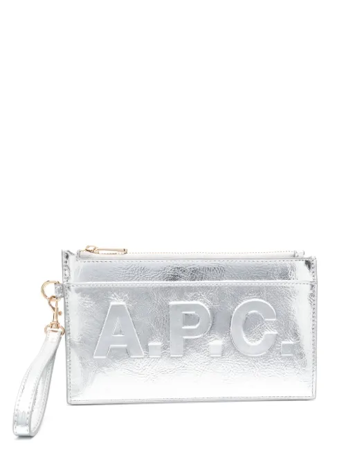 Pochette en cuir à fermeture zippée - A.P.C. - Modalova