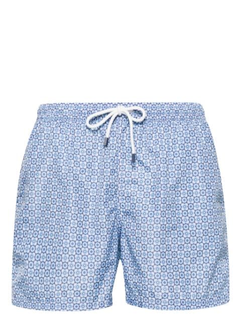 Fedeli Madeira geometric-print swim shorts