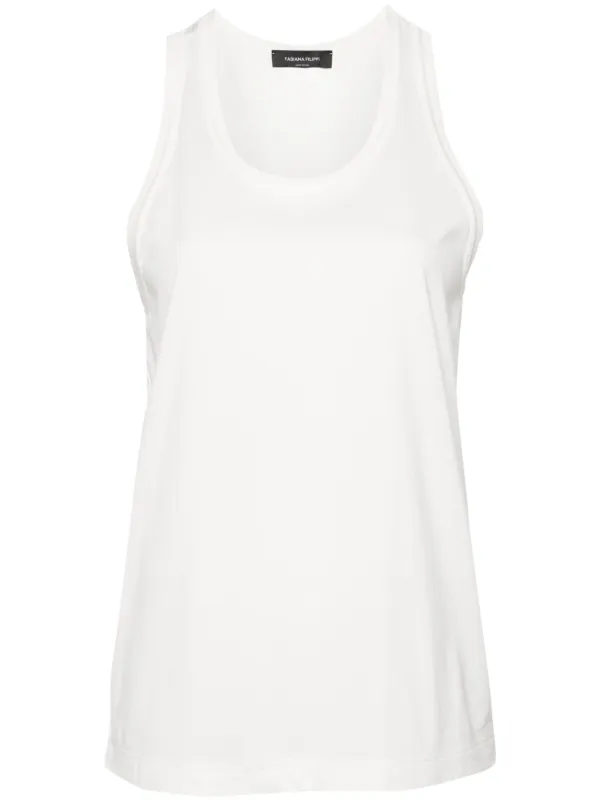 【新品未使用】FABIANA FILIPPI ファビアナフィリッピ タンクトップ Fabiana Filippi チェーントリム タンクトップ | ブラック